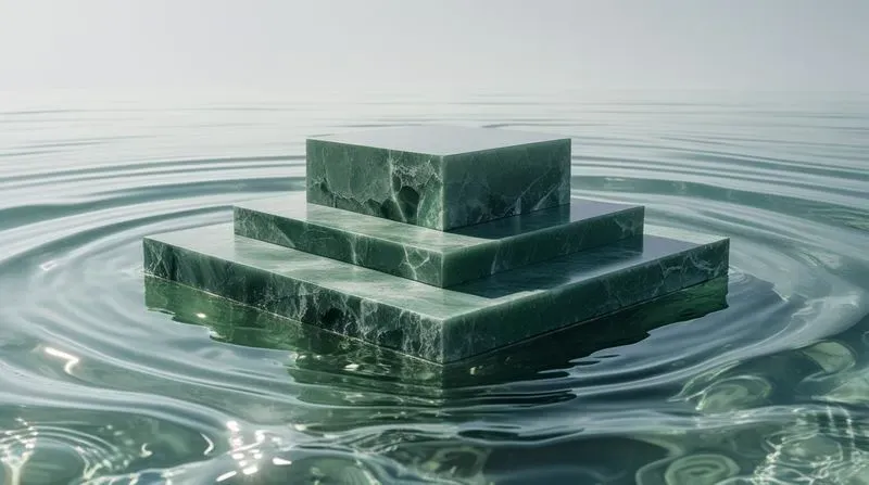 3D Organic Stone Luxury Podiums