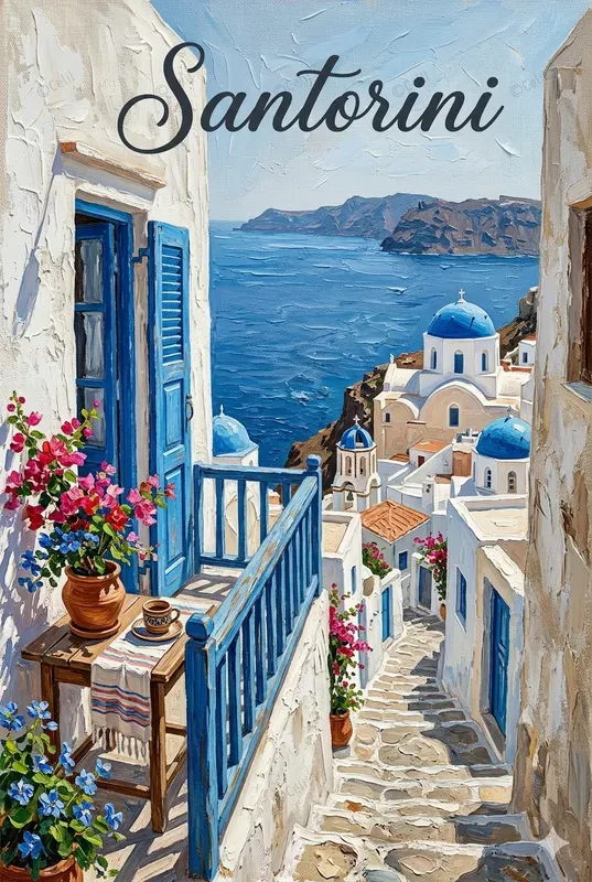 Impasto Cityscape Oil Painting Art