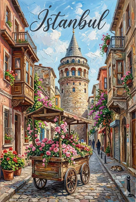 Impasto Cityscape Oil Painting Art