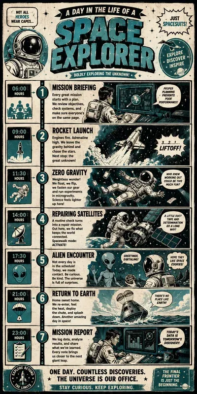 Retro Editorial Timeline Posters