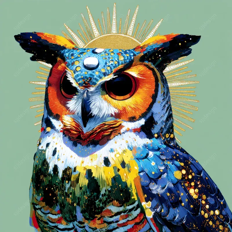 Vibrant Celestial Pop Art