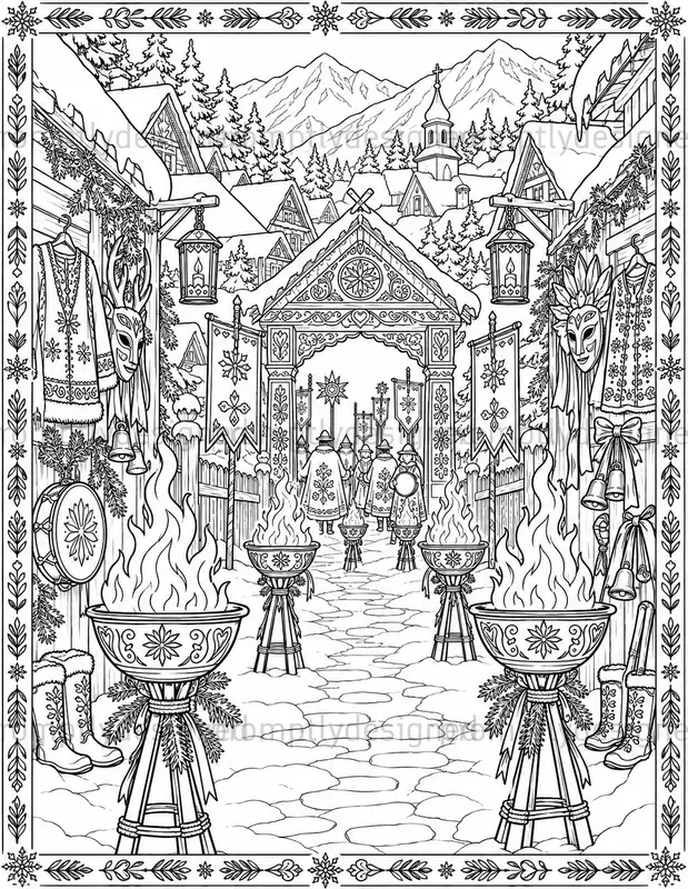 Forgotten Festivals Coloring Pages