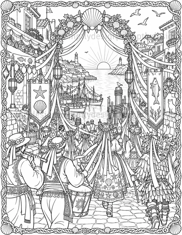 Forgotten Festivals Coloring Pages