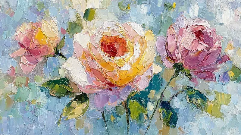 Impressionist Flower Canvas Wall Tv Art