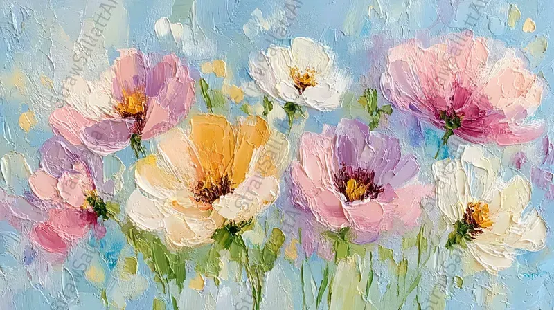 Impressionist Flower Canvas Wall Tv Art