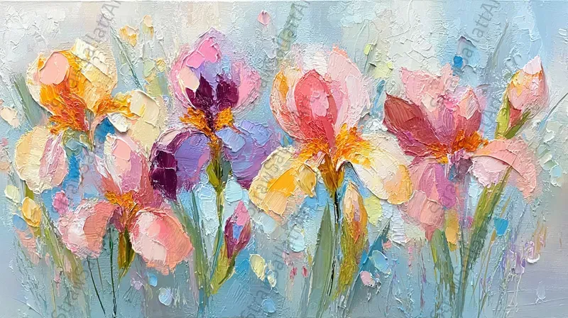 Impressionist Flower Canvas Wall Tv Art