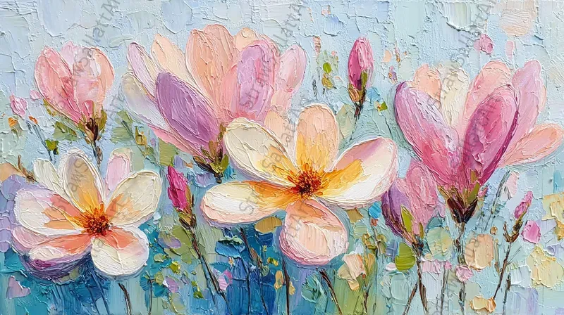 Impressionist Flower Canvas Wall Tv Art