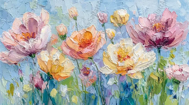 Impressionist Flower Canvas Wall Tv Art