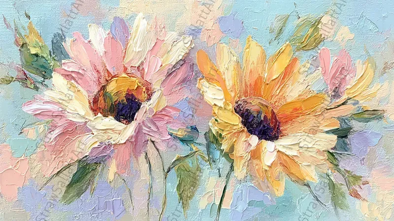 Impressionist Flower Canvas Wall Tv Art