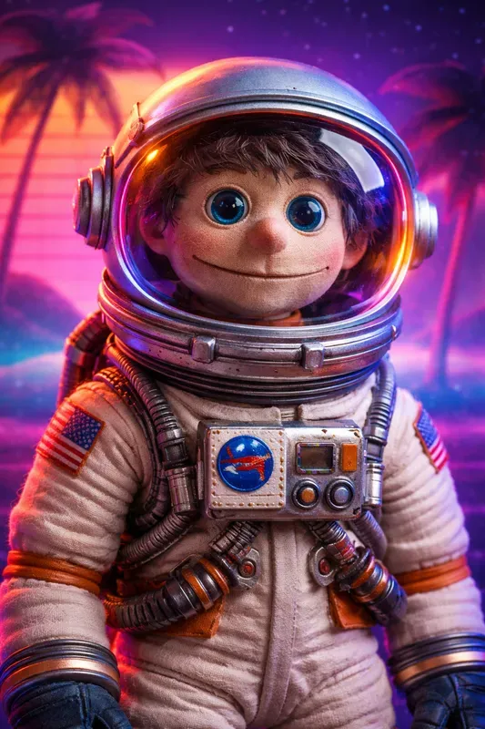 Retro Dreamwave Puppet Portraits