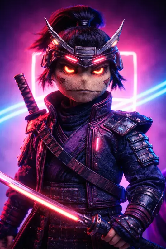 Retro Dreamwave Puppet Portraits