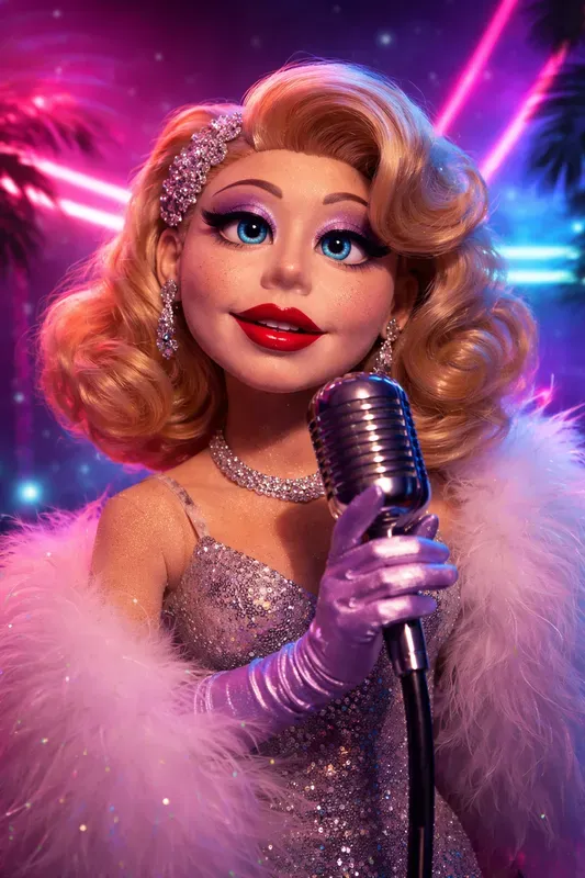 Retro Dreamwave Puppet Portraits