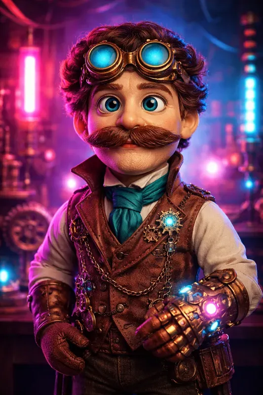 Retro Dreamwave Puppet Portraits