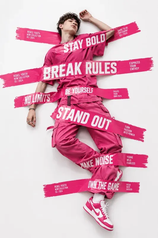 Human Tape Typography Posters