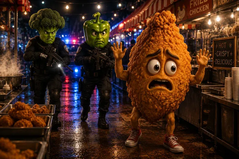 Food Mascot Story Scene Generator