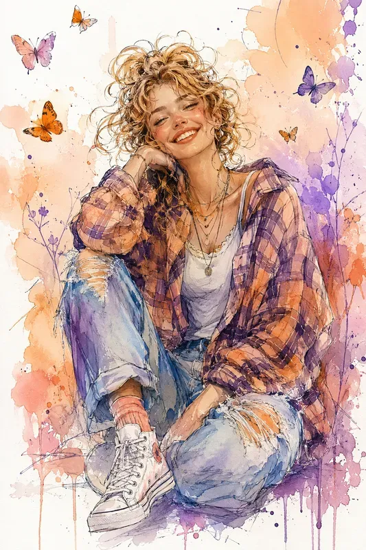 Expressive Watercolor Fashion Sketches