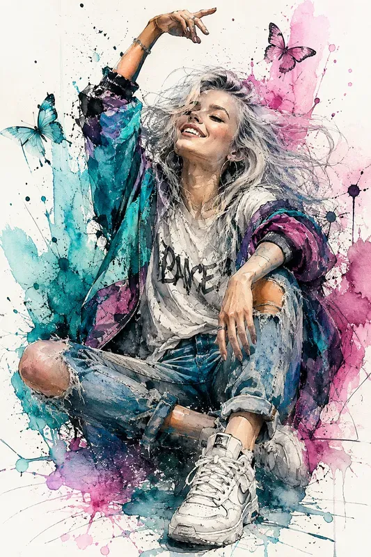 Expressive Watercolor Fashion Sketches