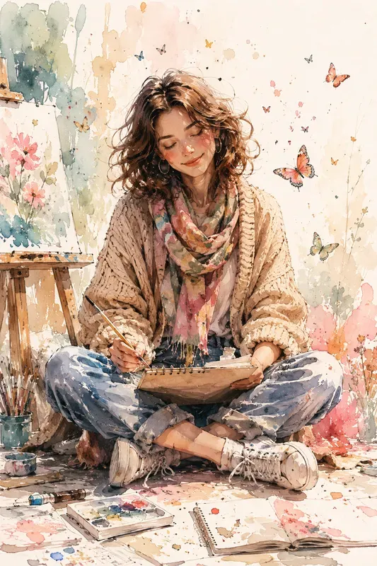 Expressive Watercolor Fashion Sketches