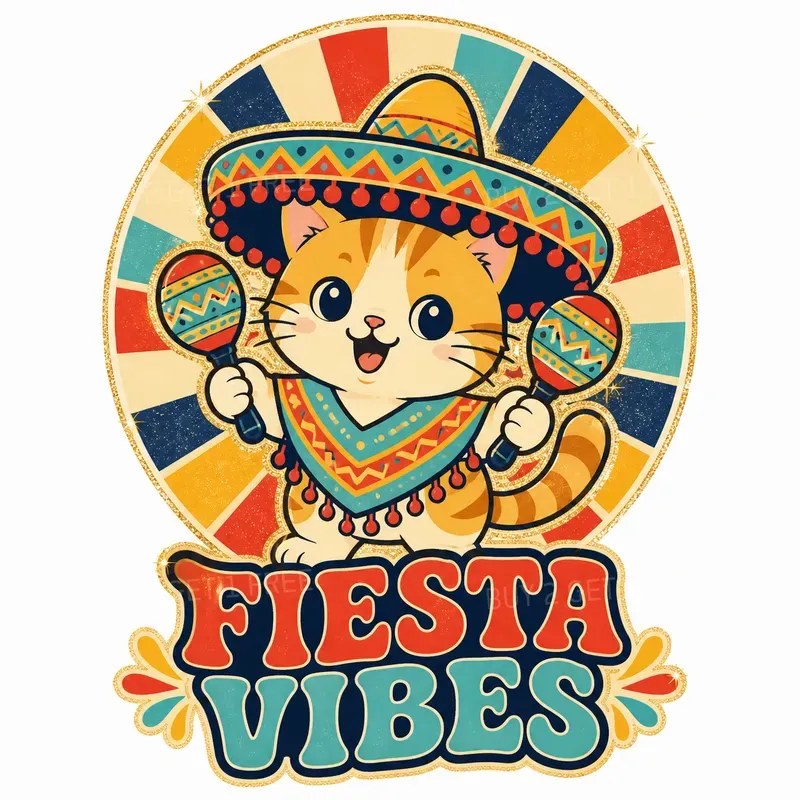 Retro Groovy Fiesta Tshirt Designs