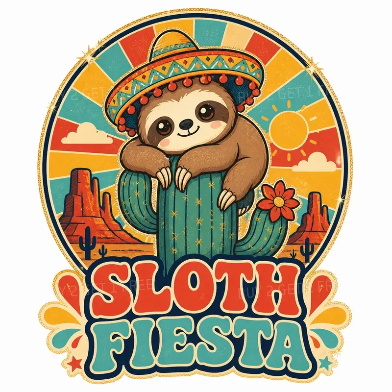 Retro Groovy Fiesta Tshirt Designs
