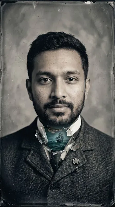 Surreal Peeled Emulsion Tintype Portraits