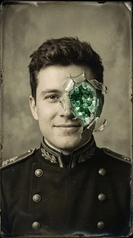 Surreal Peeled Emulsion Tintype Portraits