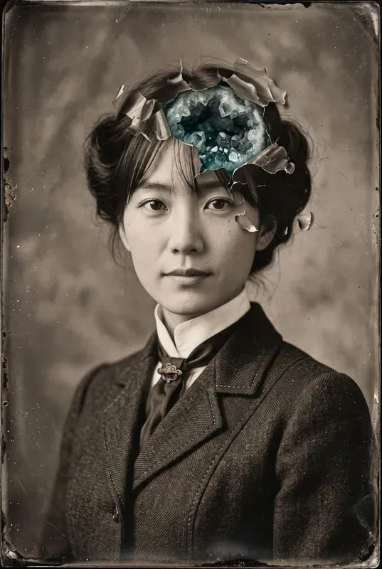 Surreal Peeled Emulsion Tintype Portraits