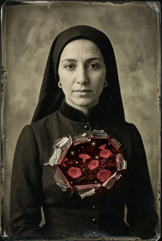 Surreal Peeled Emulsion Tintype Portraits