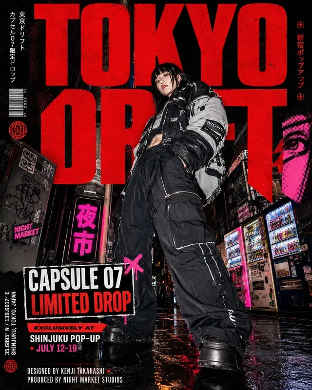 Y2k Streetwear Red Typography Posters