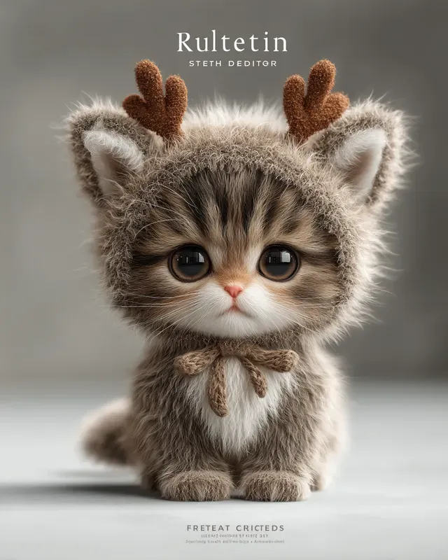 Realistic Christmas Cat Stickers
