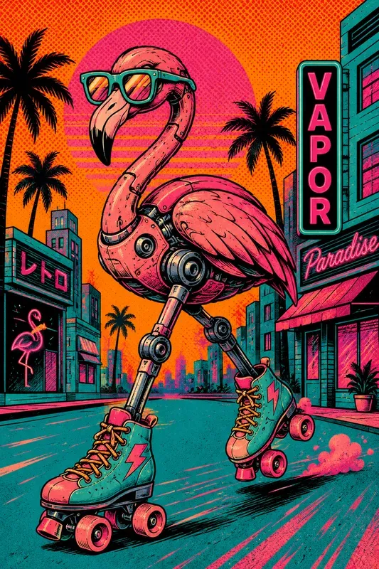 Vibrant Cartoonish Pop Art