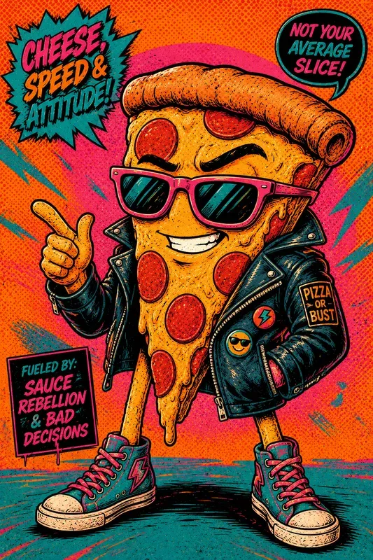 Vibrant Cartoonish Pop Art