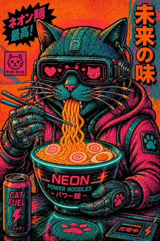 Vibrant Cartoonish Pop Art