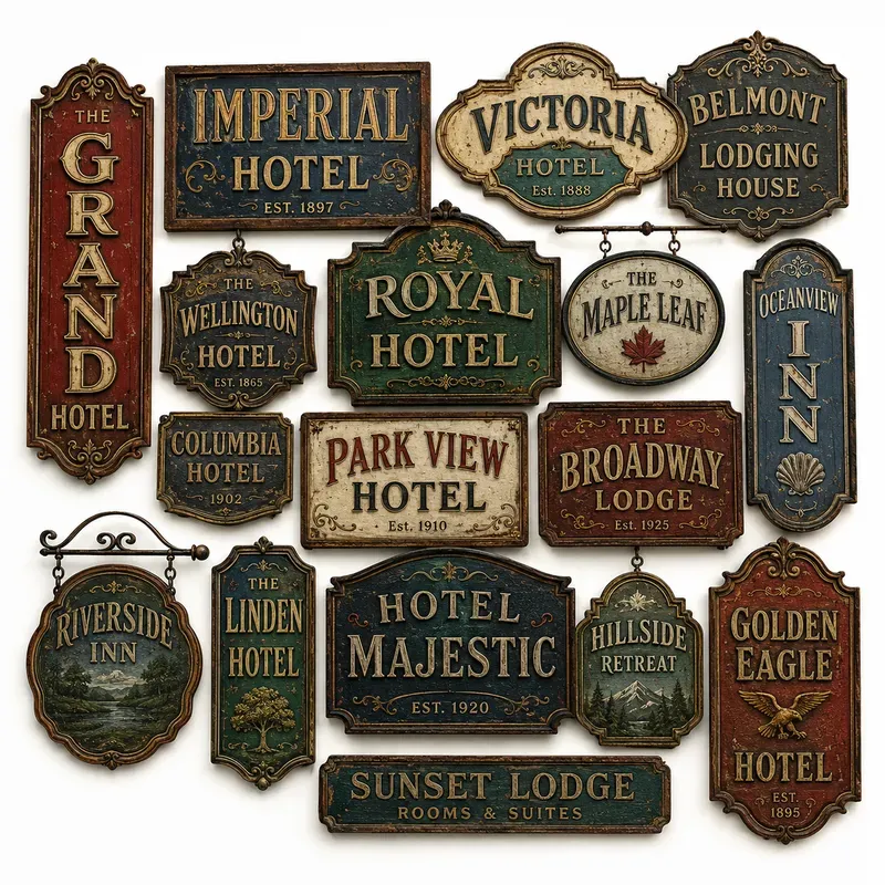 Vintage Ornate Signboard Collections
