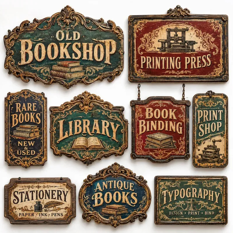 Vintage Ornate Signboard Collections