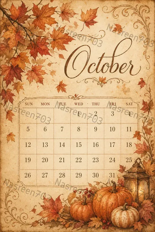 Vintage Watercolor Calendar Composers