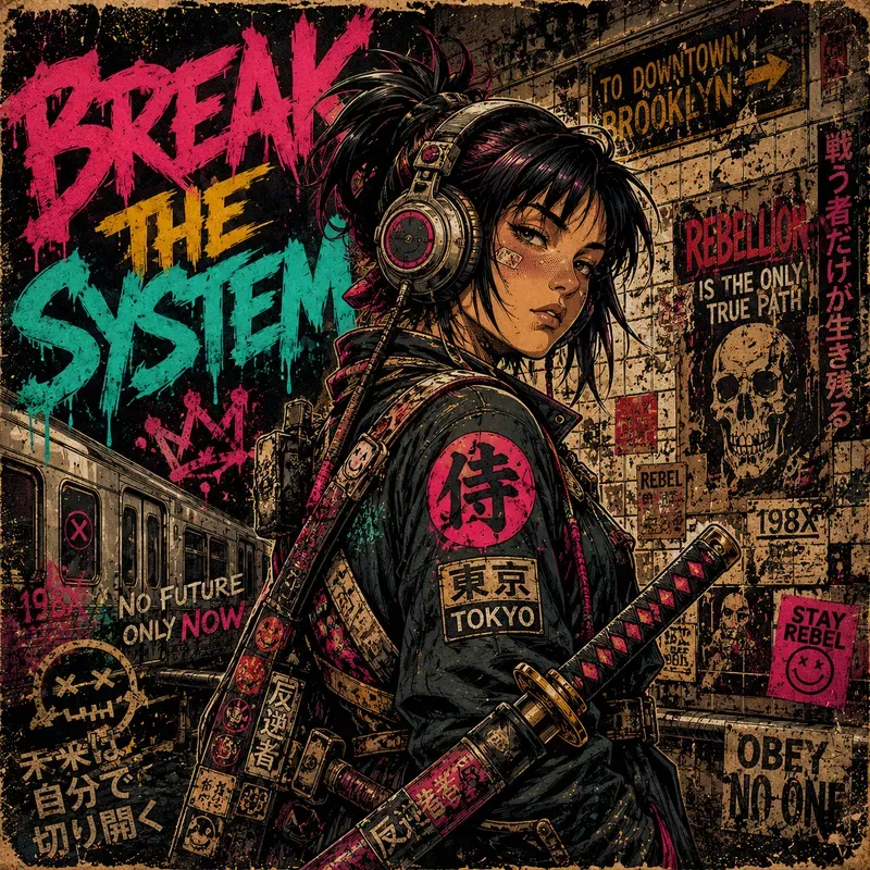Vintage Graffiti Rebel Posters