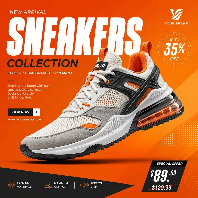 Modern Sports Shoe Banner Design Kits