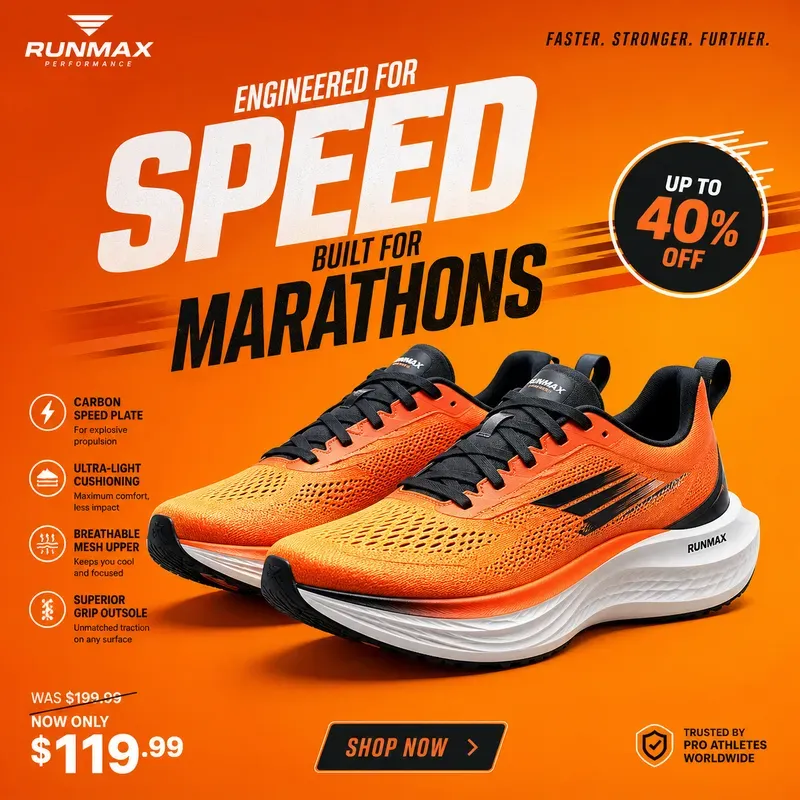 Modern Sports Shoe Banner Design Kits