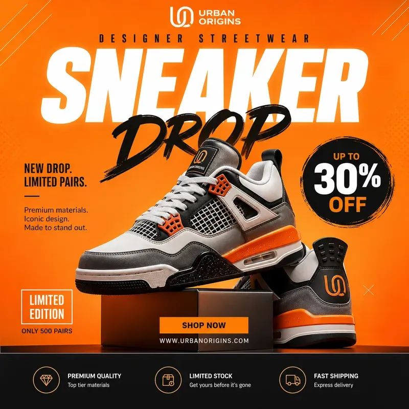 Modern Sports Shoe Banner Design Kits