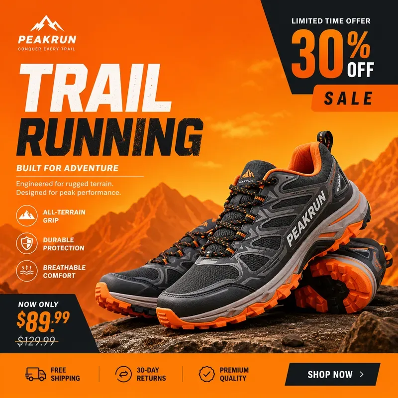 Modern Sports Shoe Banner Design Kits