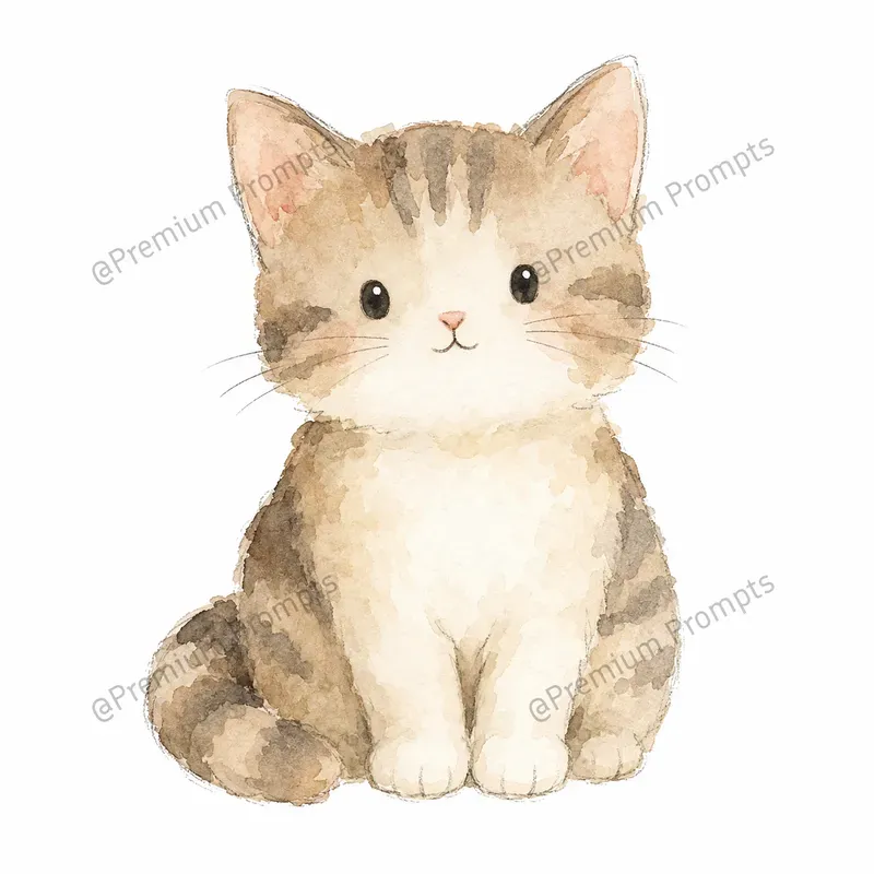 Adorable Watercolor Animals Cliparts