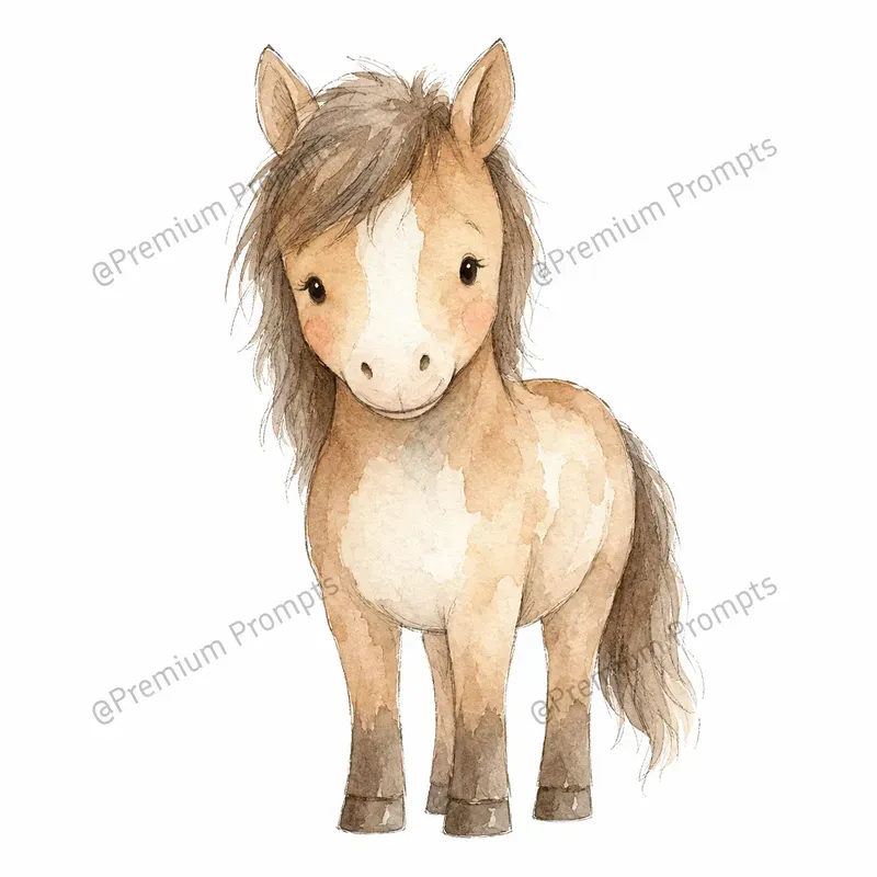 Adorable Watercolor Animals Cliparts