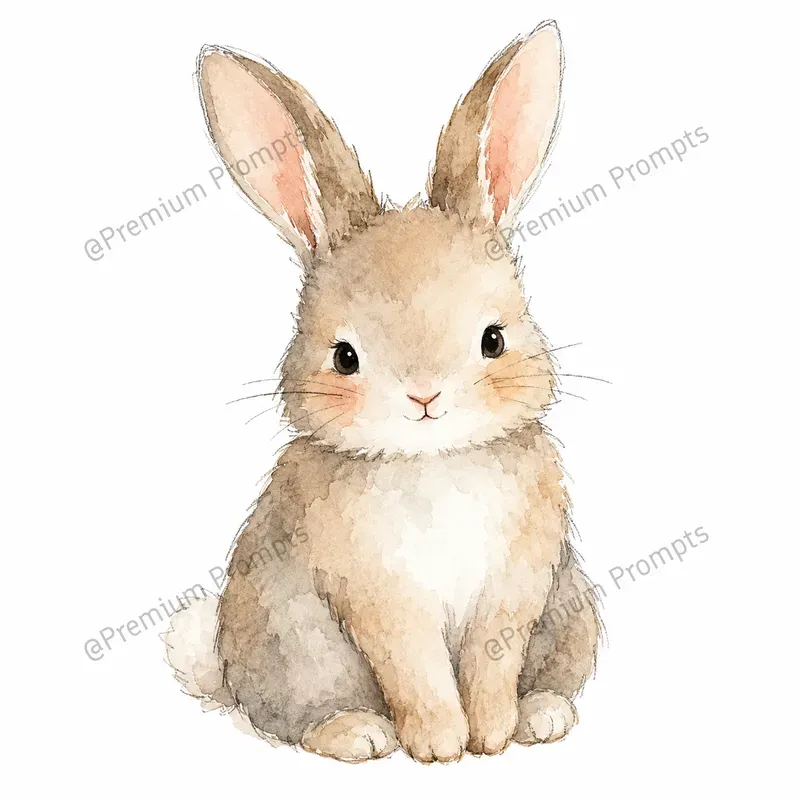 Adorable Watercolor Animals Cliparts