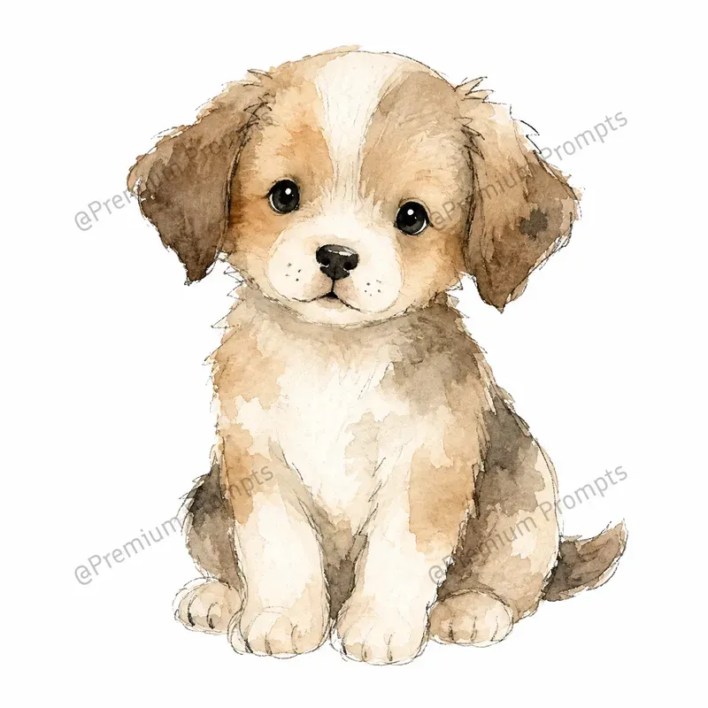 Adorable Watercolor Animals Cliparts
