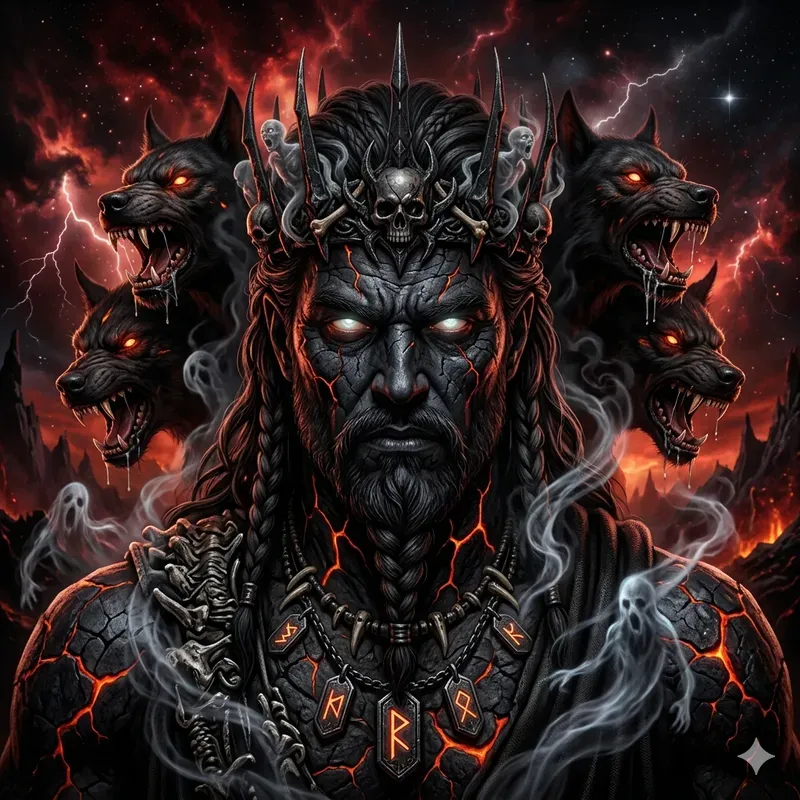 Ancient God Portrait Lava Cracked Skins