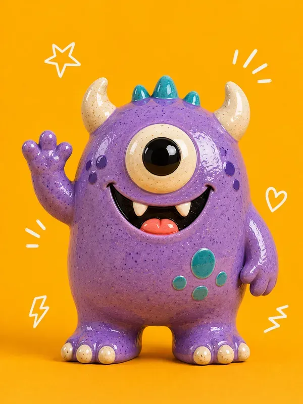 Handcrafted Ceramic Clay Character Art