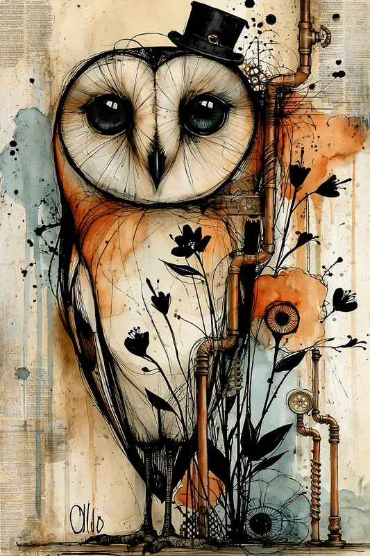 Dark Whimsical Surreal Journal Pages