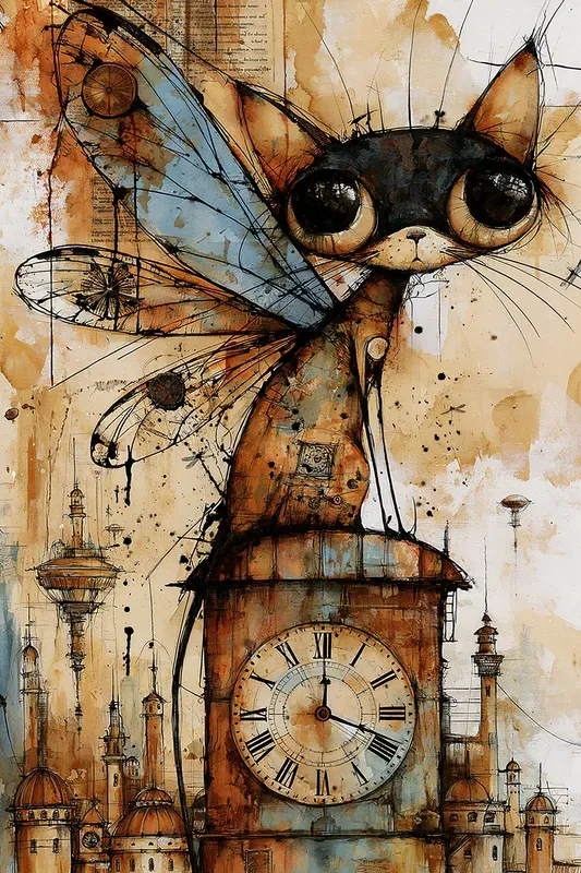 Dark Whimsical Surreal Journal Pages