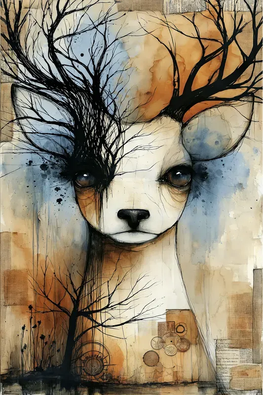 Dark Whimsical Surreal Journal Pages